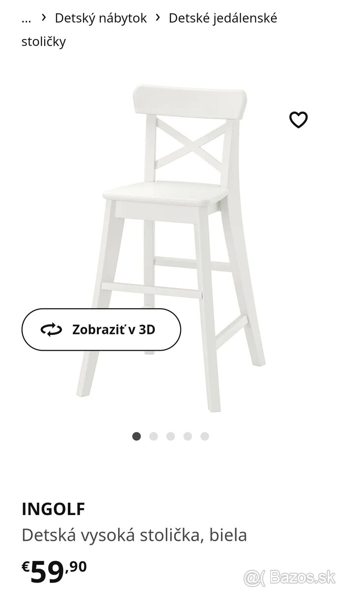 Detská stolička INGOLF IKEA