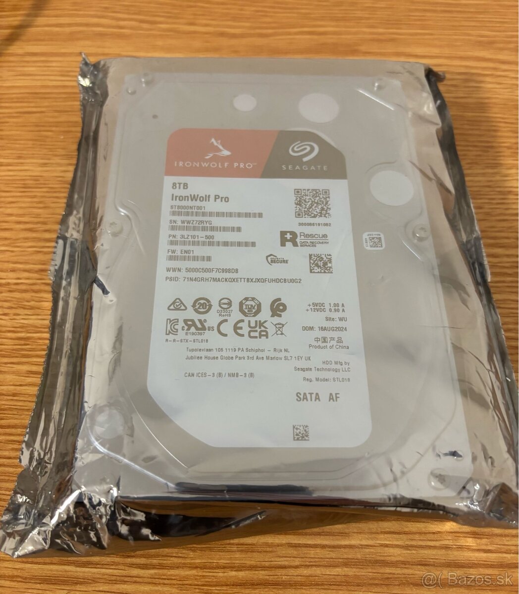 Predám HDD Seagate IronWolf Pro 8 TB