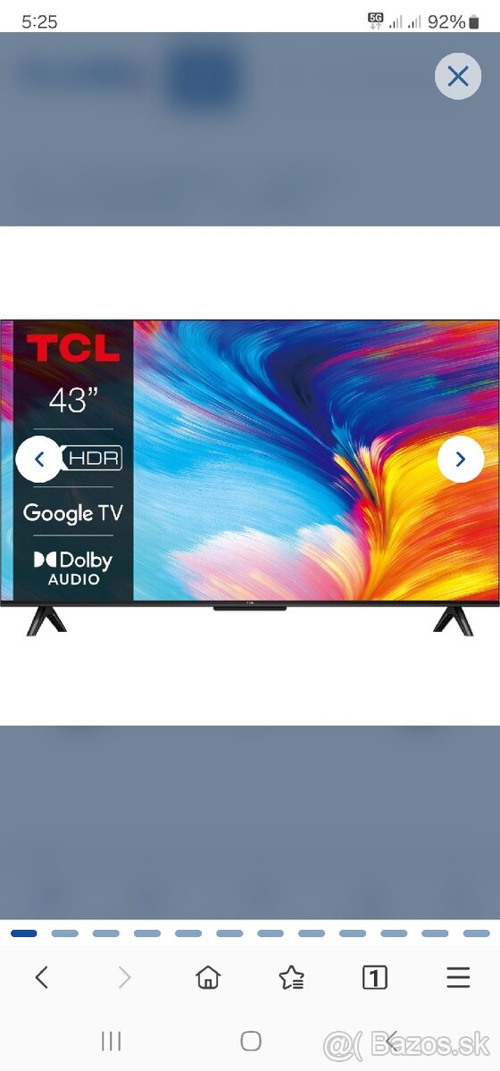 Tv TCL 43P635.