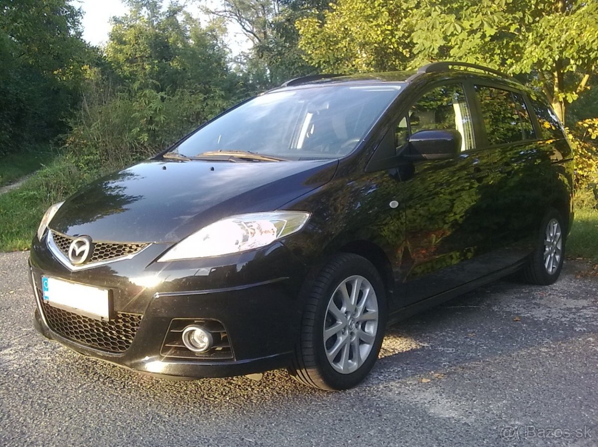 Predám Mazda 5, čierna, r. 2010, 7-miestna - TOP PONUKA