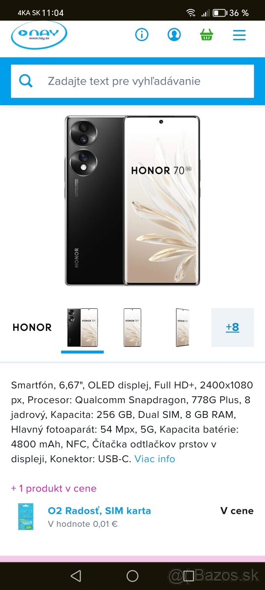 Predám honor 70 5G