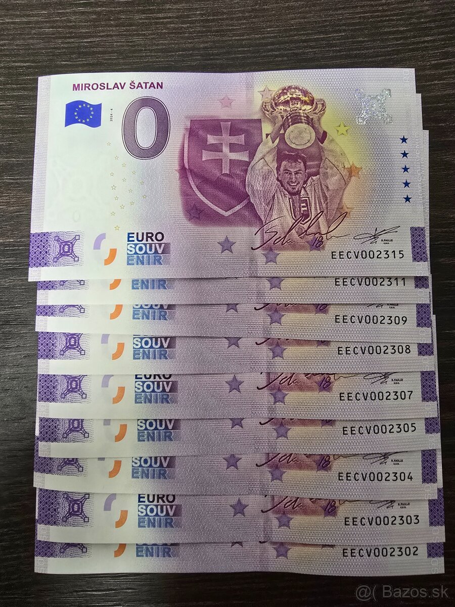 0€ nula euro bankovka- eurosuvenir Miroslav Satan