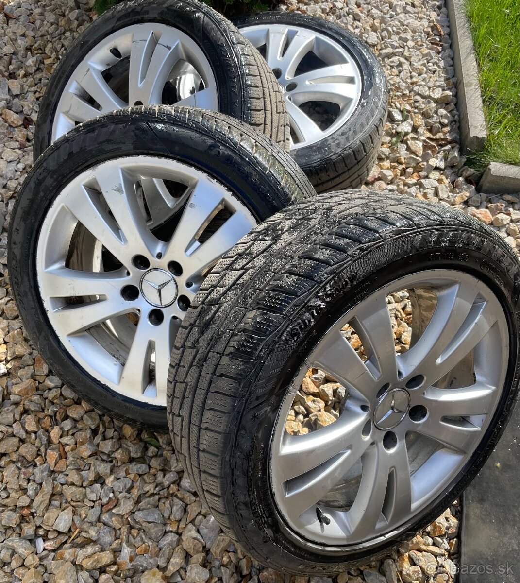 Mercedes originál elektróny 17 + zimné gumy 225/45 R17