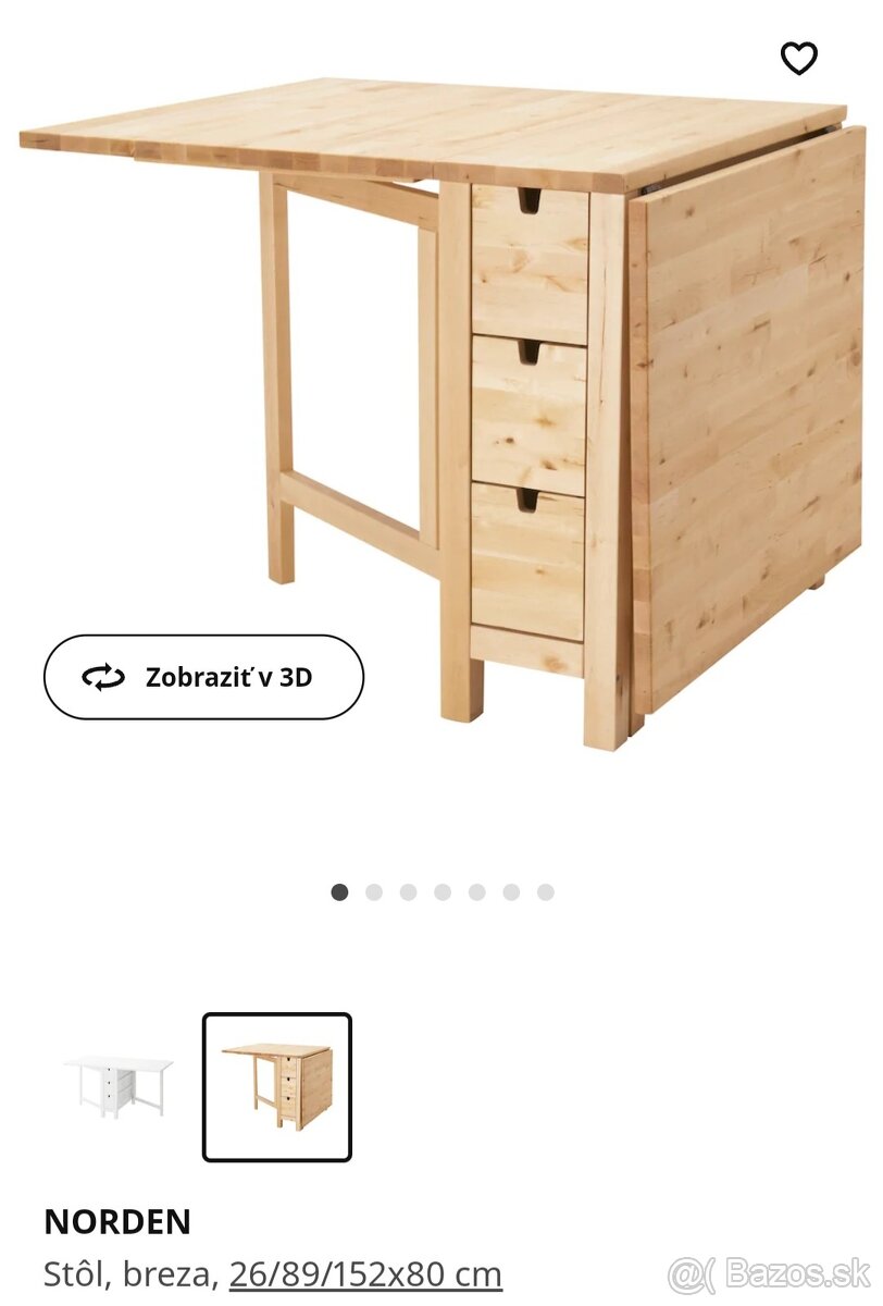 Rozkladací stôl IKEA Norden