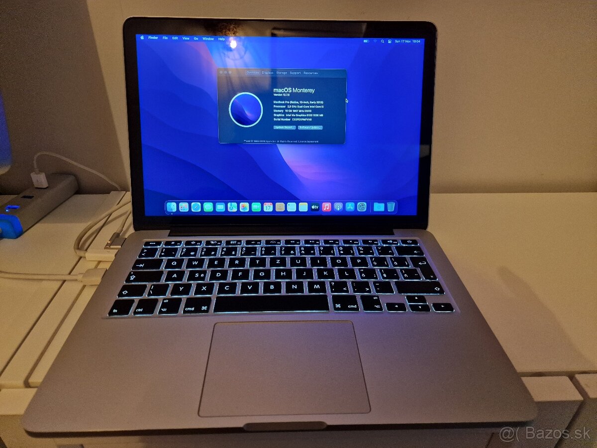 MacBook 13, 2015, 16GB Ram, I5, 500 GB SSD, Retina