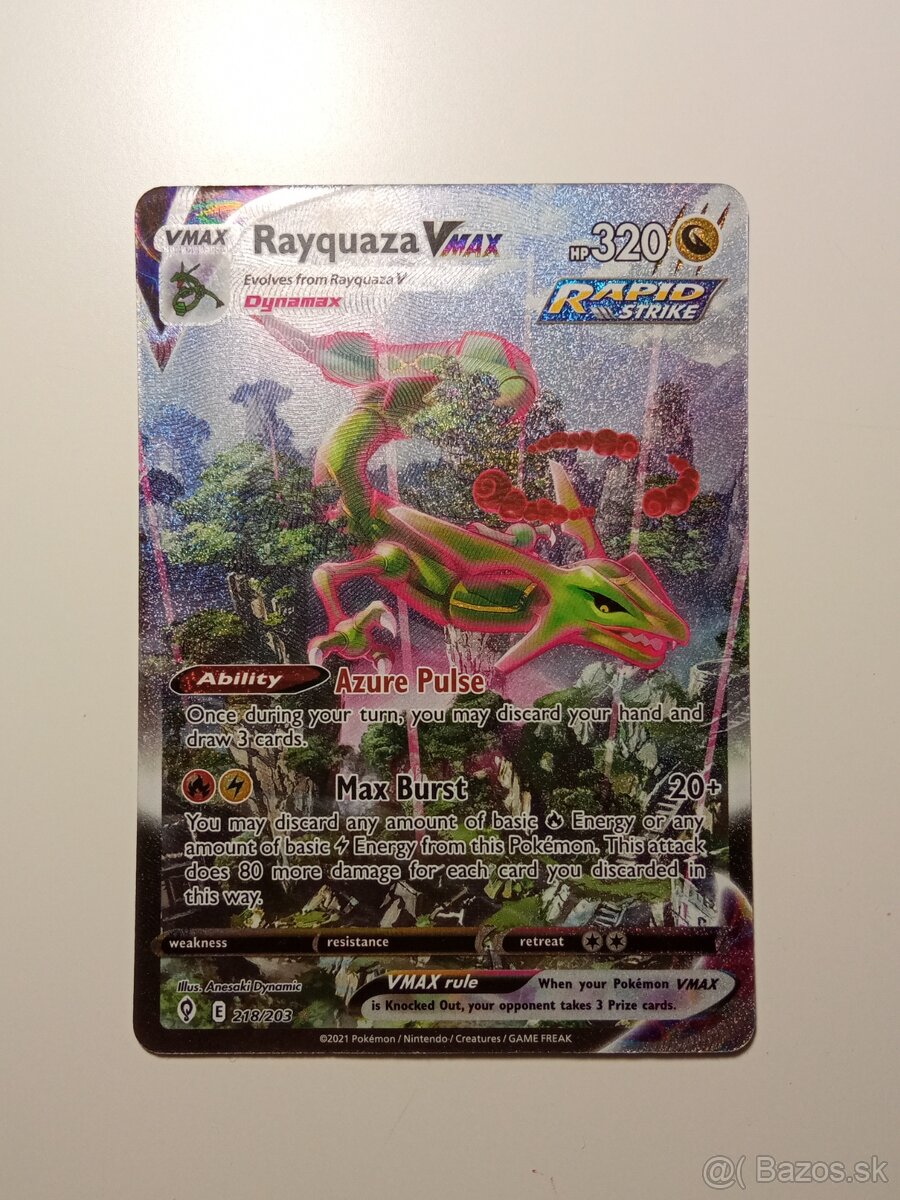 Pokémon karta Rayquaza VMAX alt art