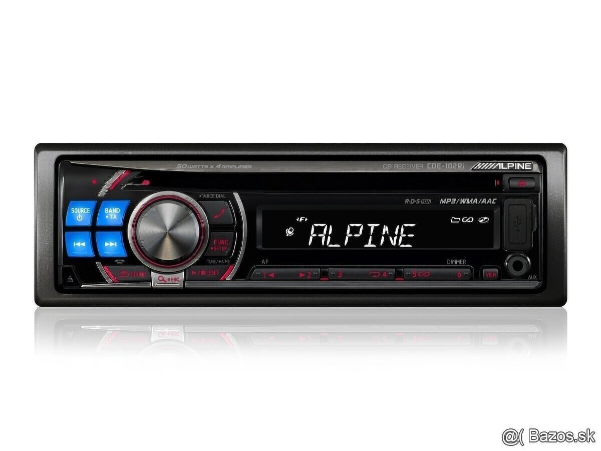 Autoradio Alpine CD mechanika Bluetooth RDS eurokoncovky