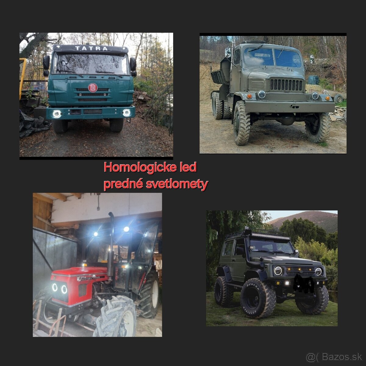 Homologicke led predne svetlá Zetor, Tatra,V3s Automobily