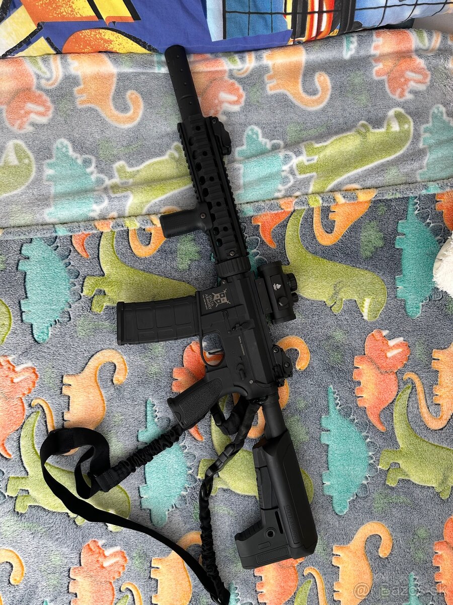 airsoft zbraň M4 AR15 SilentOps 9” Charlie Čierna