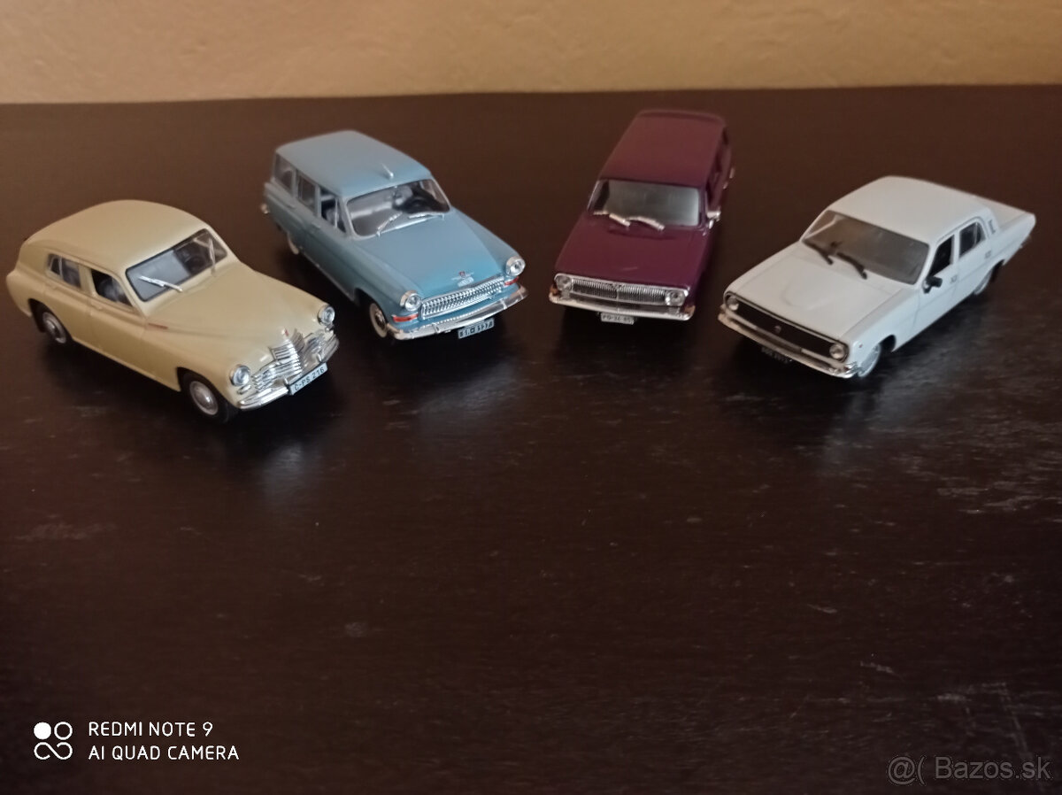 4x Legendarne automobily čssr Gaz Volga a Pobieda 1:43 1/43