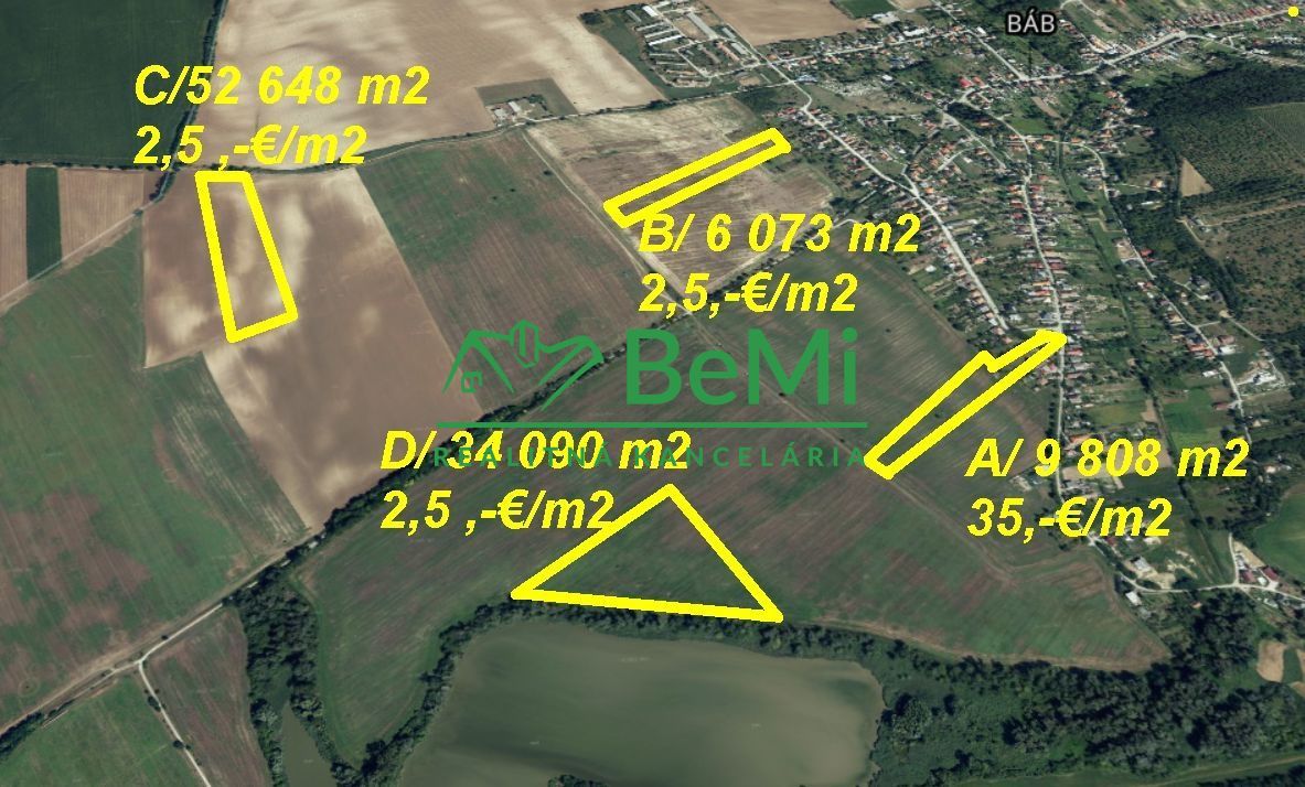 Orná pôda v k.ú.Malý Báb 102 619 m2 ID 530-14-MIG