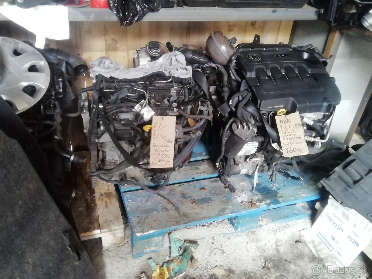 Motor comonreal 1,6 tdi 77 kW cod CAY