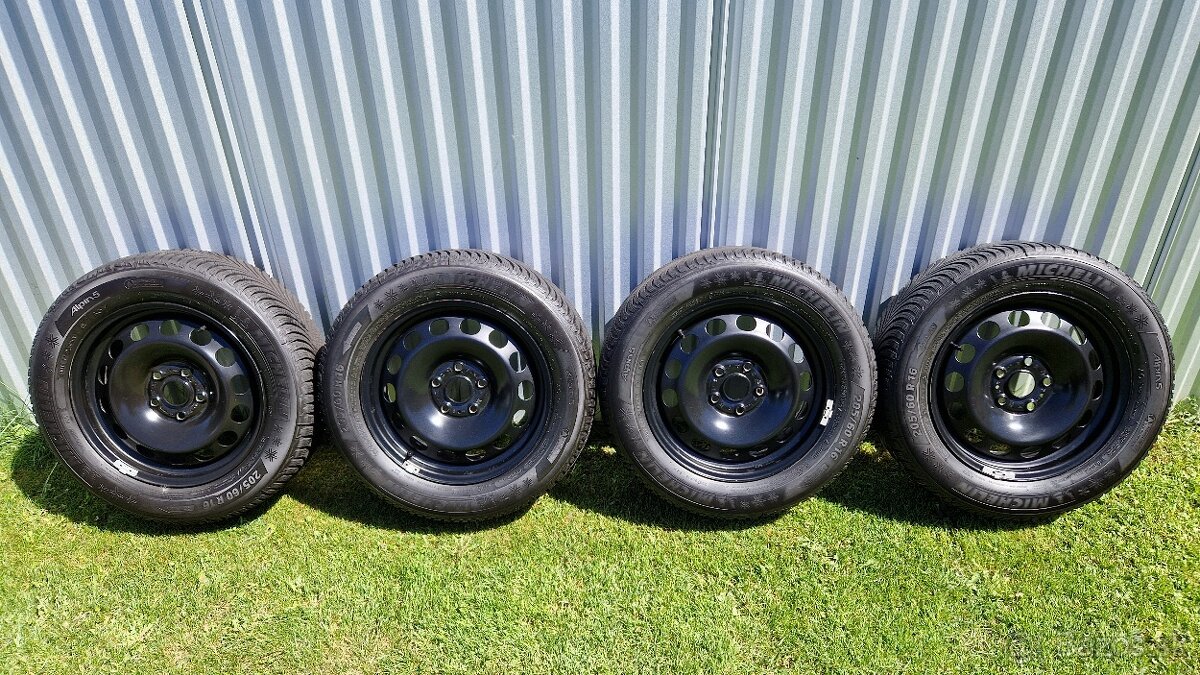 Zimná sada plechové disky 5x112 R16 + pneu 205/60 R16