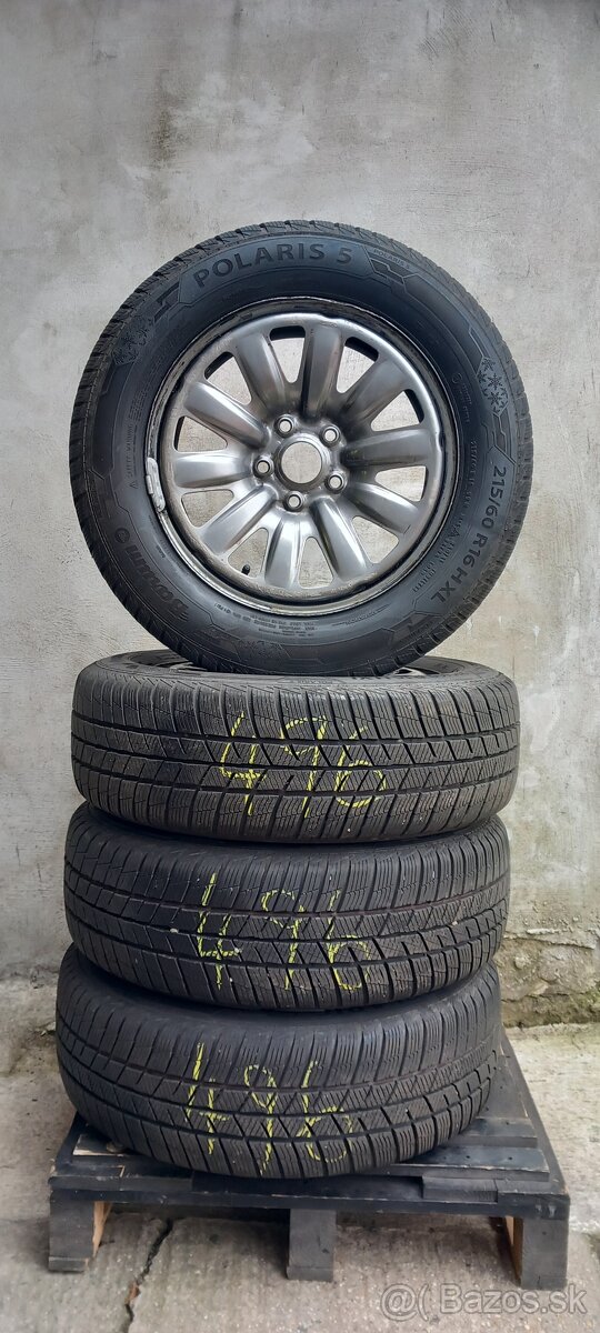 Plechove disky 5x112 r16 a pneu 215/60 r16