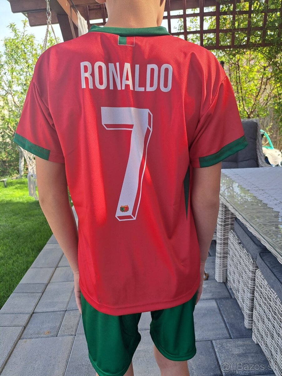 Nenoseny futbalovy dres Ronaldo portugalsky detský