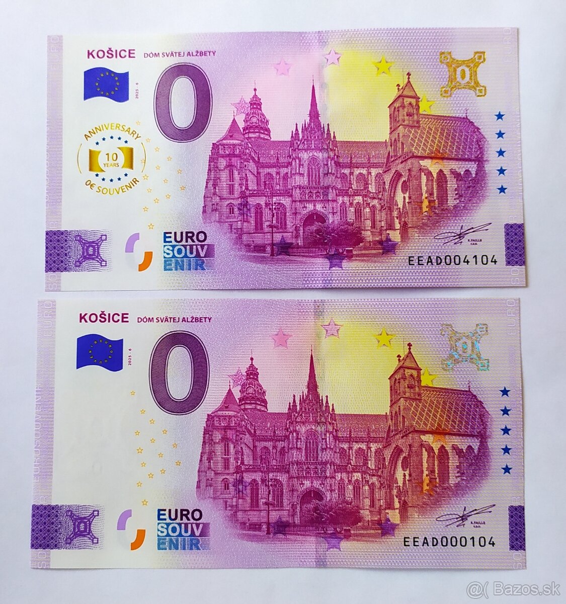 0€ / 0 euro / 0 eurová bankovka KOŠICE