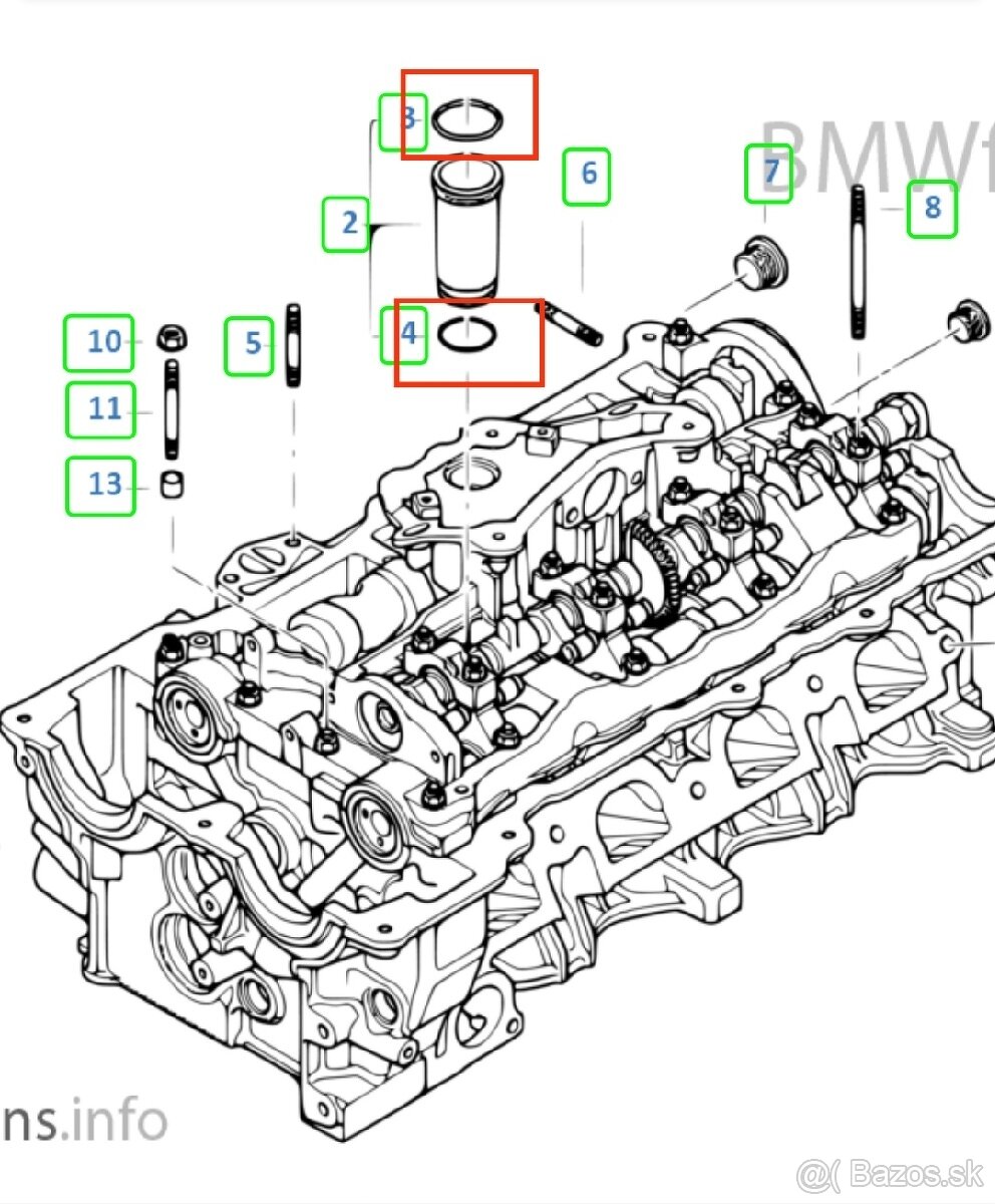 Tesnenie potrubia zapalovacej sviečky BMW E46, E87, E90, E91