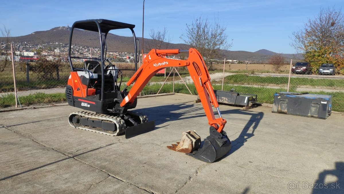 Minibáger Kubota KX41, rychloupinak, 2x lyžica