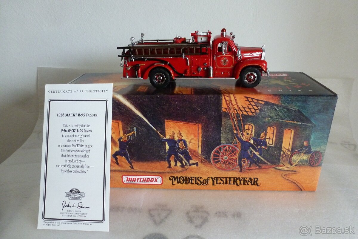 MATCHBOX YYM35810 Mack Pumper, hasičské