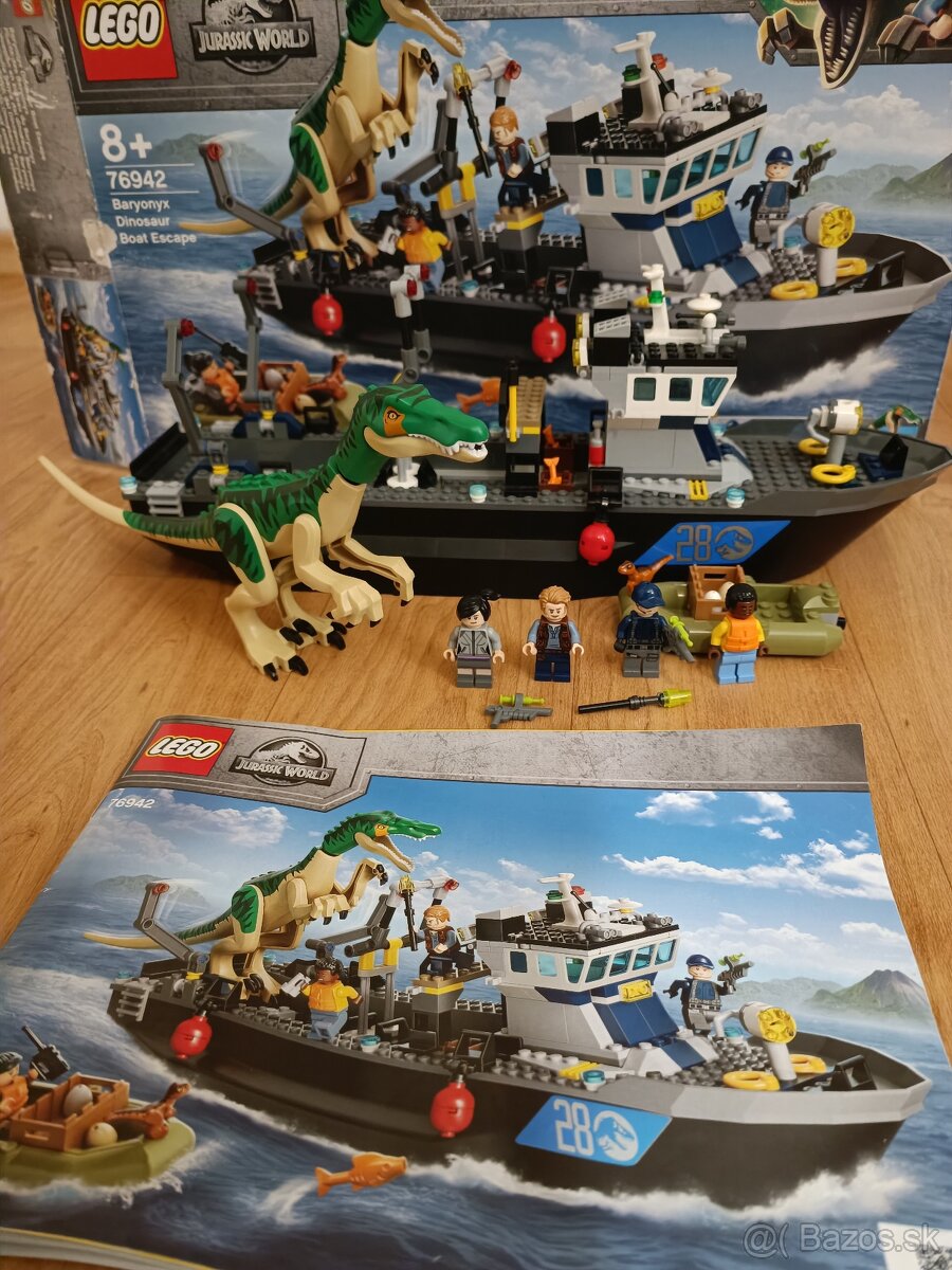 LEGO Jurassic World 76942 Útěk baryonyxe z lodě