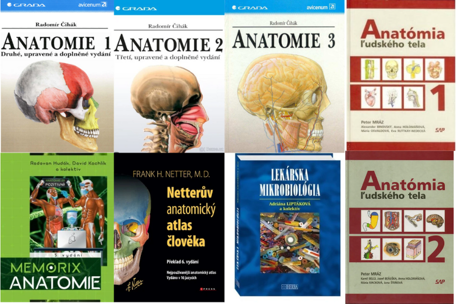 Predám rôzne knihy a atlasy z anatómie PDF medicina