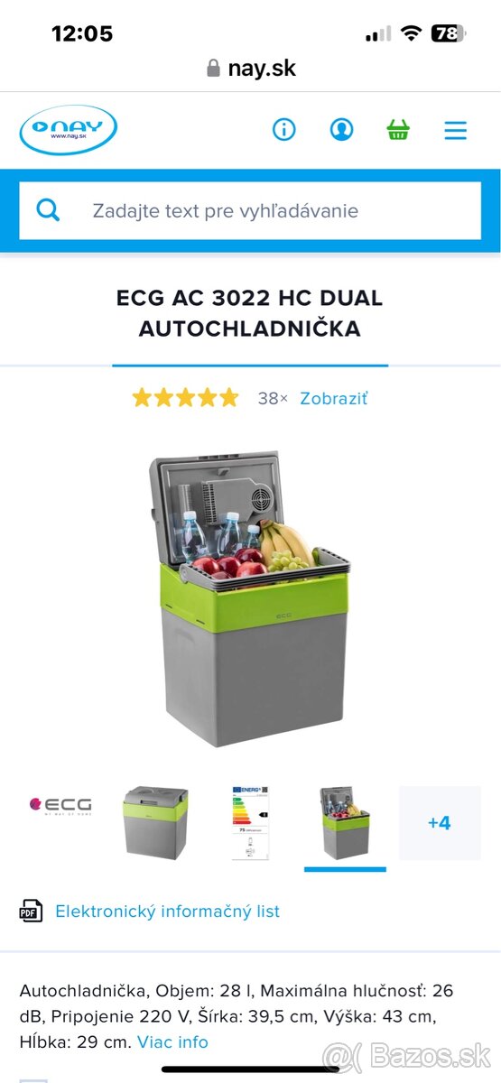 ECG AC 3022 HC DUAL AUTOCHLADNIČKA