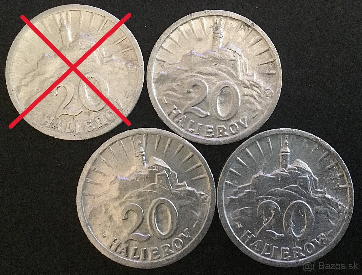 3x20 halierov 1942, Al, z obdobia Slovenského štátu.