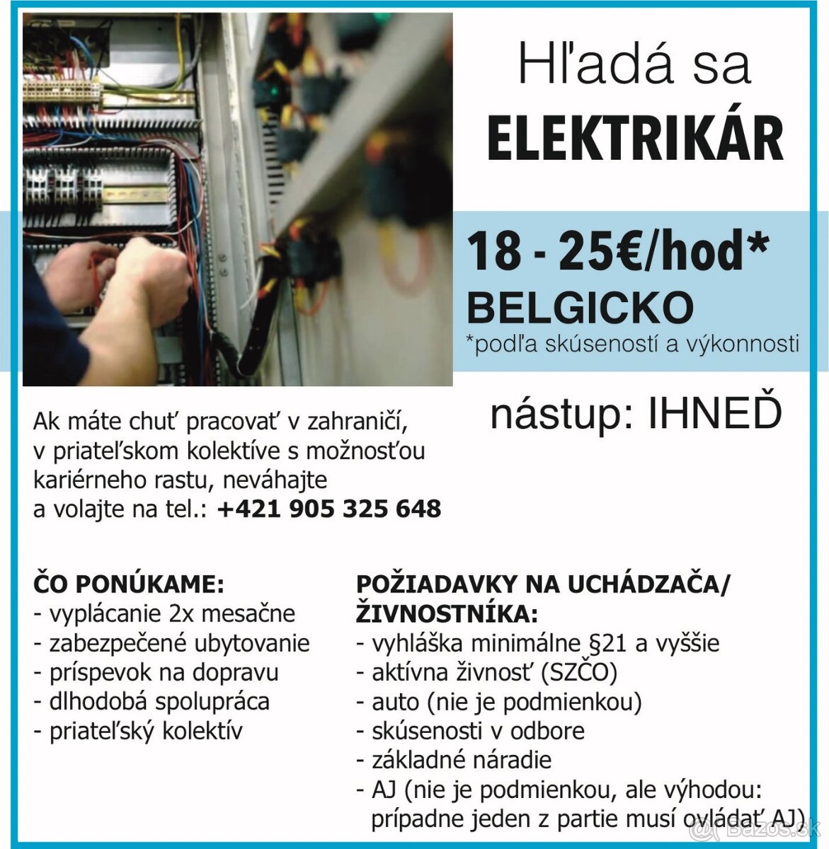 Hľadáme elektrikárov