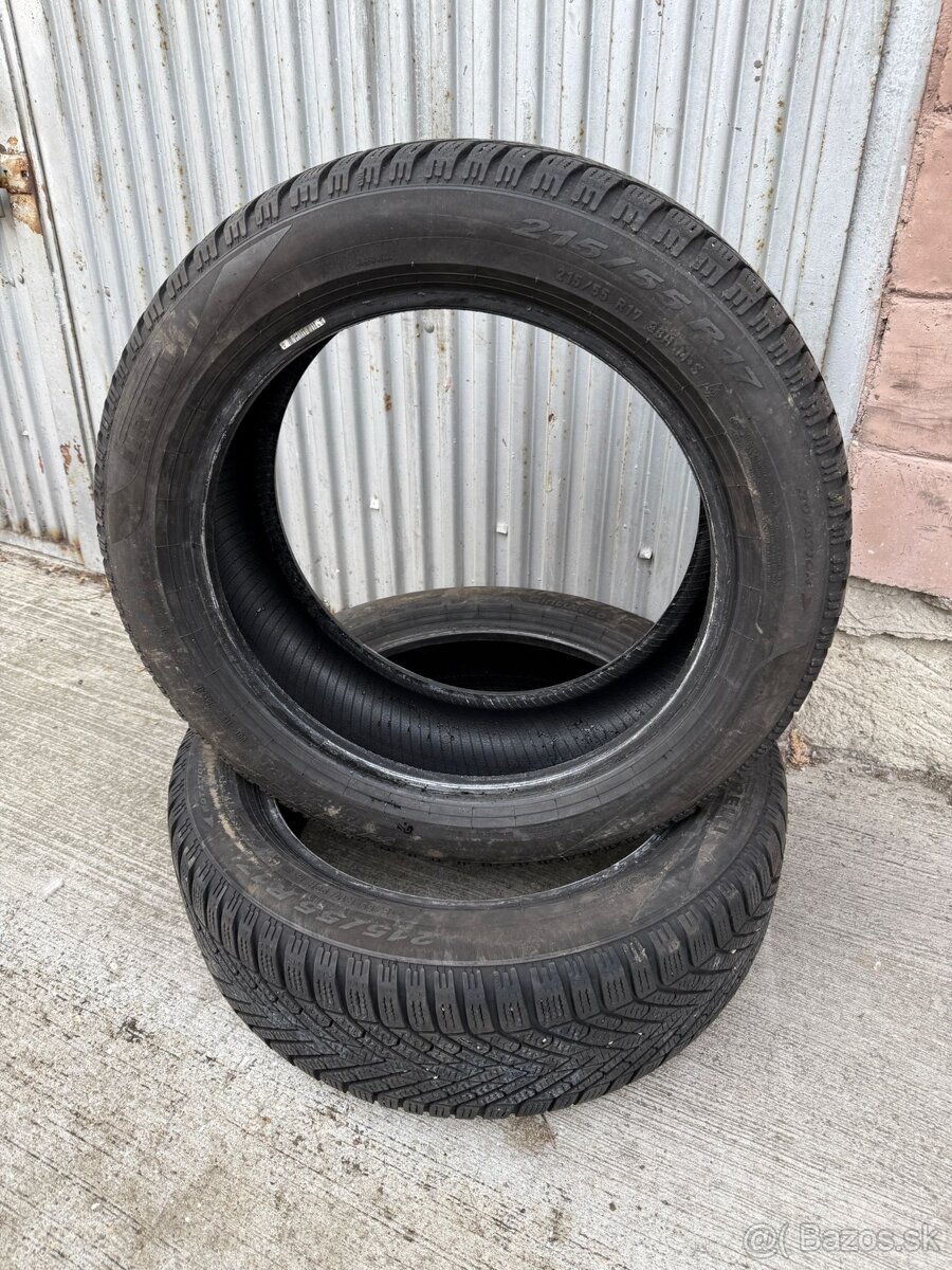 2ks Zimne pneumatiky PIRELLI 215/55 R17