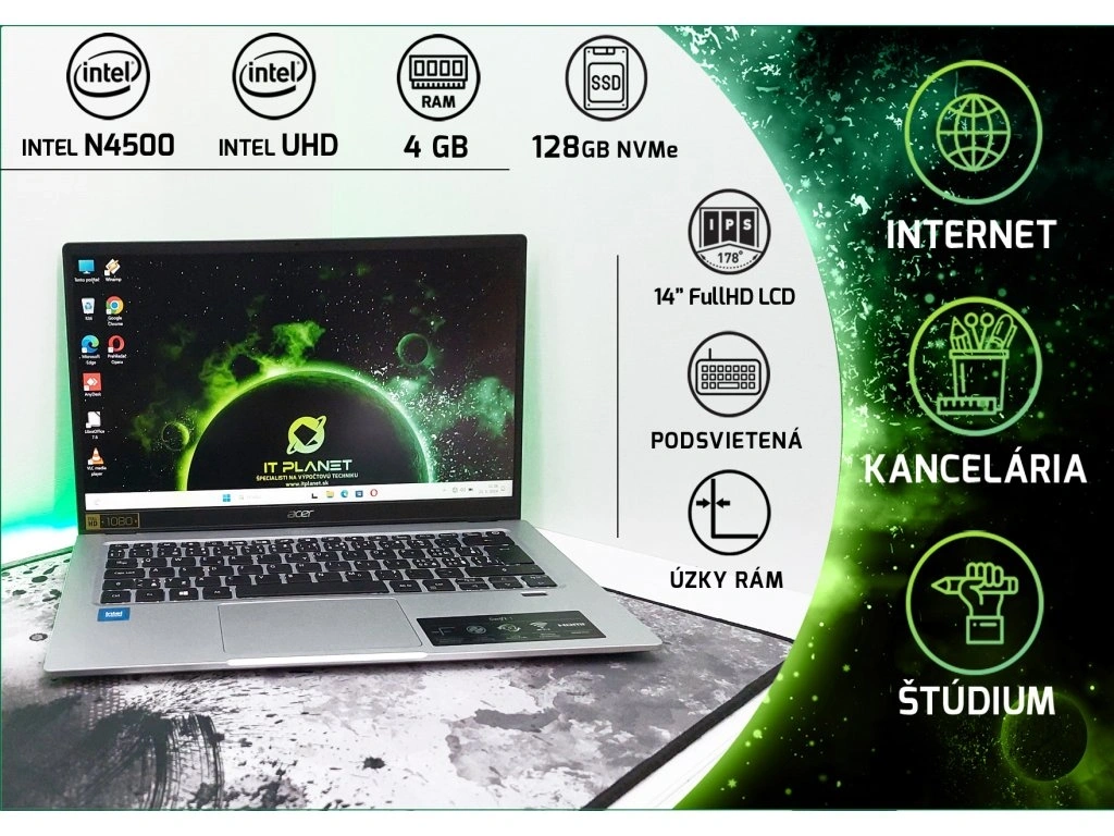 15,6" FullHD IPS Hliníkový NB MEDION®, i7/IntelHD/16GB/512GB