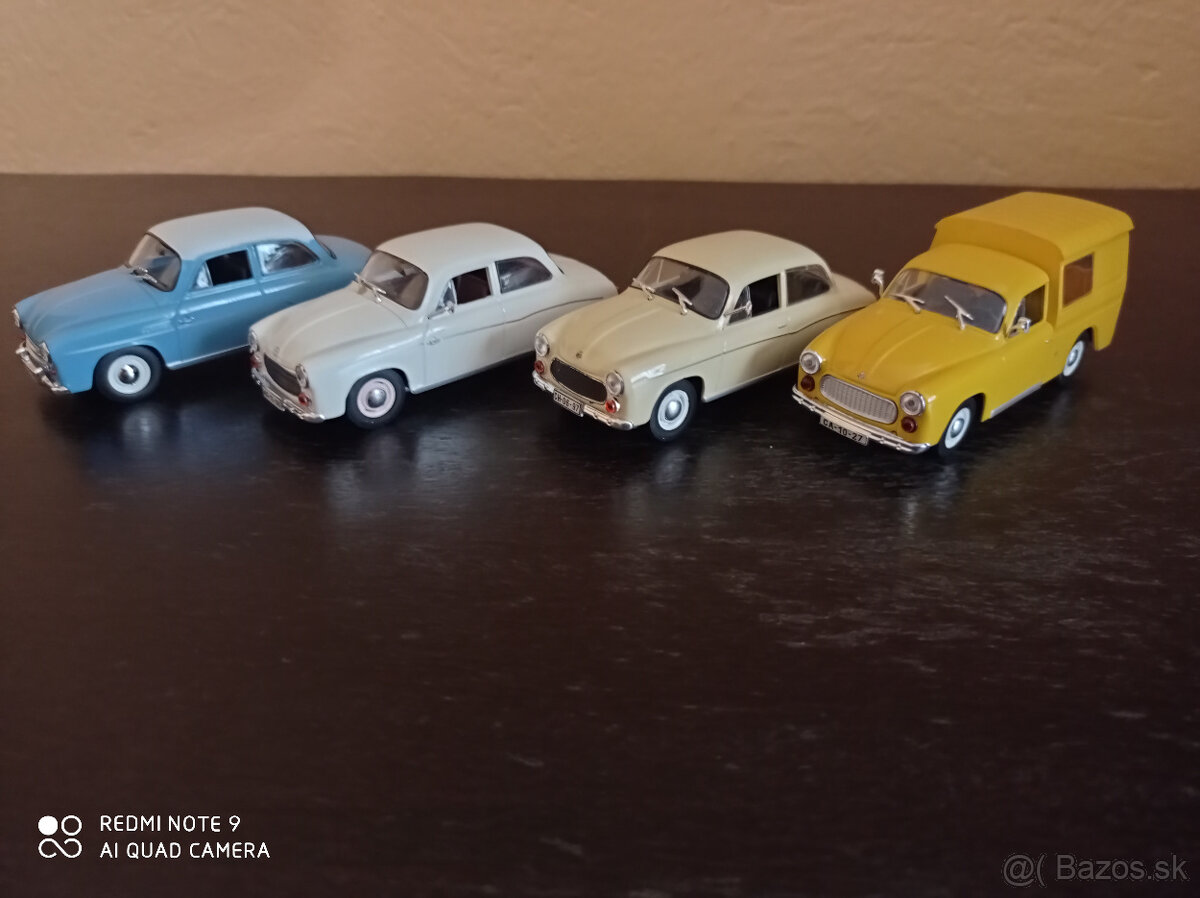 4x Legendarne automobily čssr 1:43 Fso Syrena , 1/43