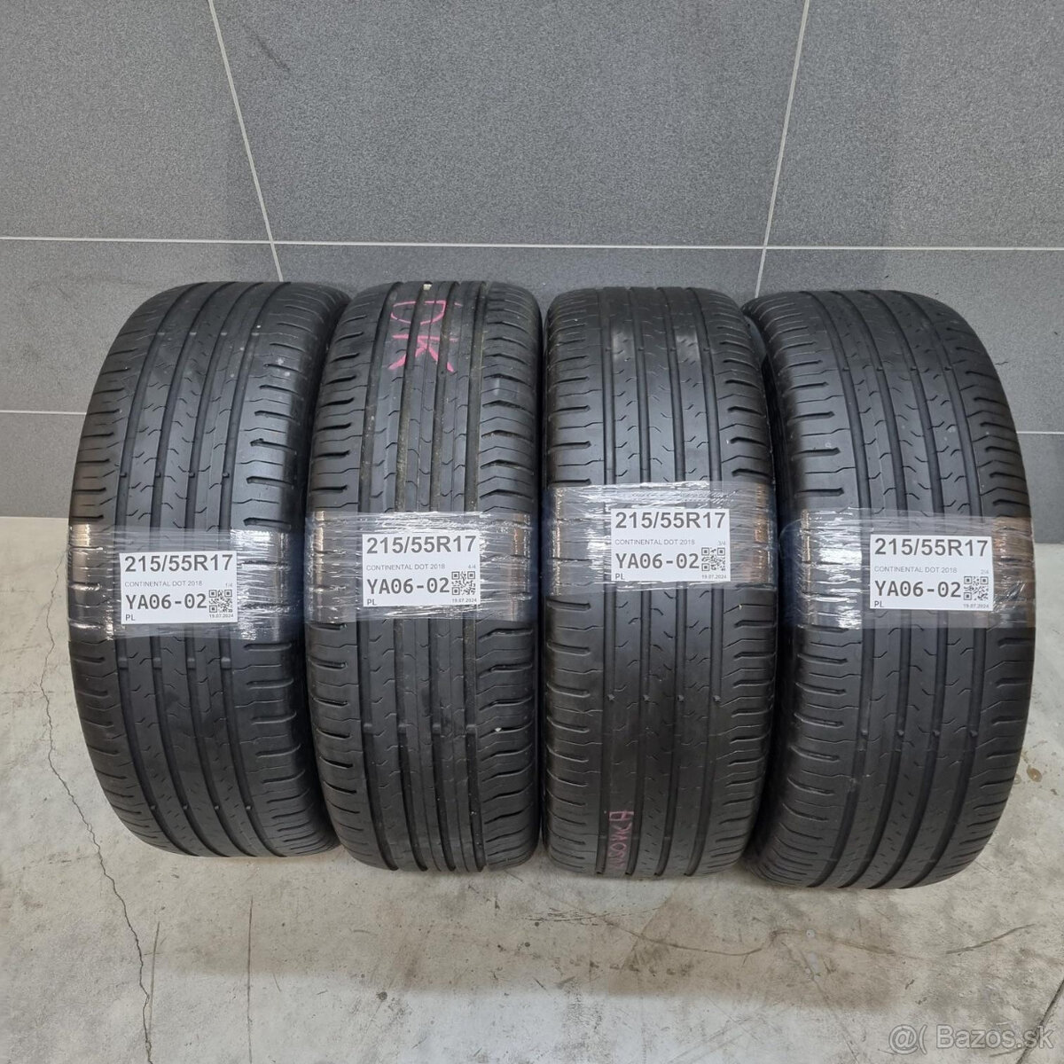 Letné pneumatiky 215/55 R17 CONTINENTAL DOT2018