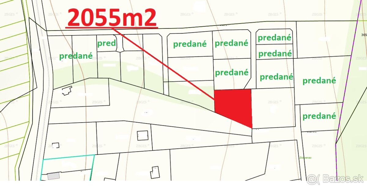 Investičný stavebný pozemok - 2055m2