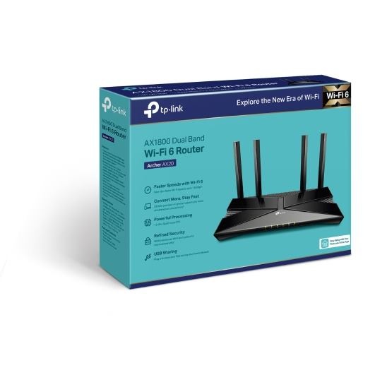 TP-LINK Archer AX20, AX1800 Wi-Fi 6 Router