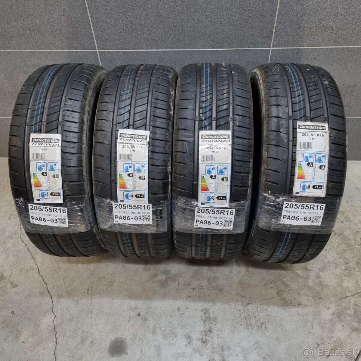 Letné pneumatiky 205/55 R16 BRIDGESTONE DOT3319