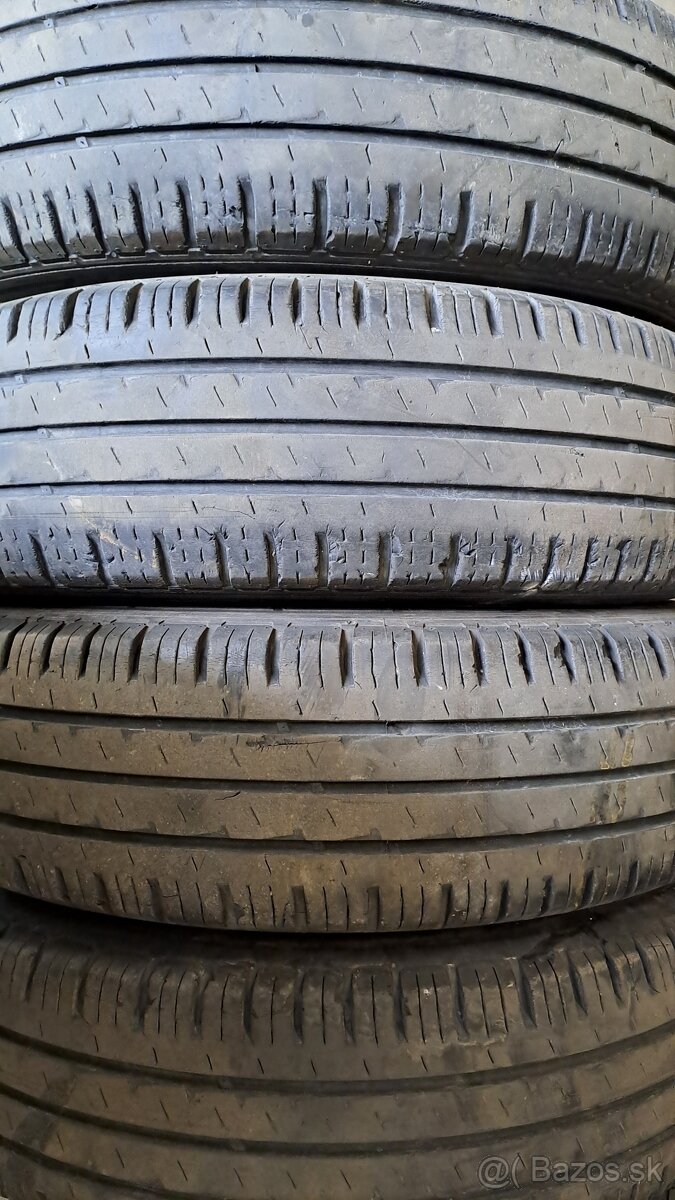 Predám 4ks jazdené letné 195/75r16C Hankook na dodávku