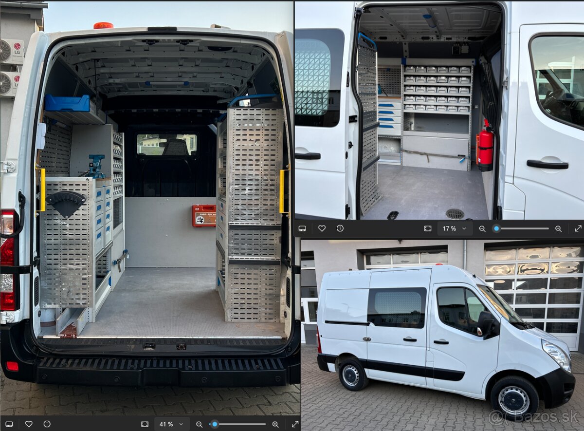 Opel Movano 2.3 Cdti L1H2 - regálový systém SORTIMO, DPH