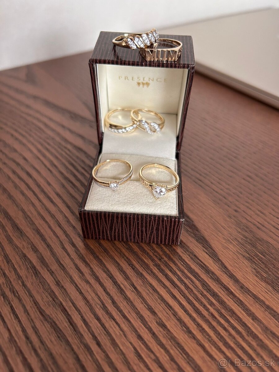Zlaté dámske prstene šperky