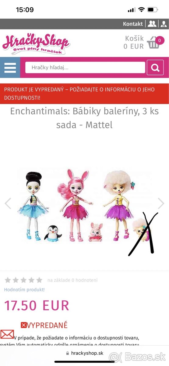 Enchantimals bábiky balerínky 3ks