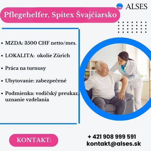 Práca v Švajčiarsku – Pflegehelfer / Spitex