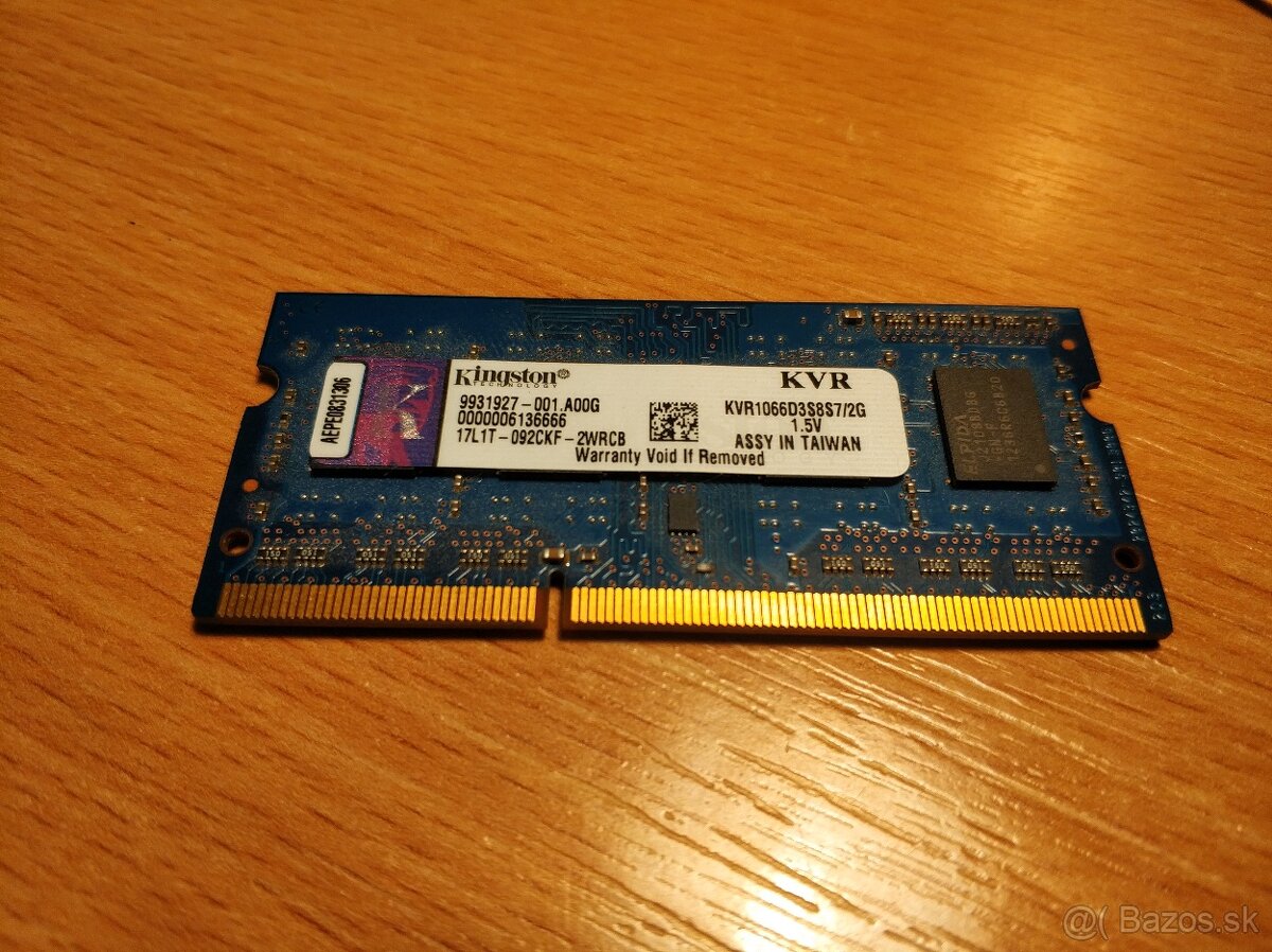 Pamäť SO-DIMM DDR3 2GB