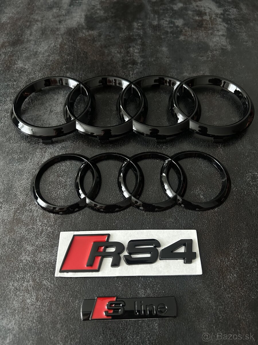 Audi RS4 BLACK LOGO SET