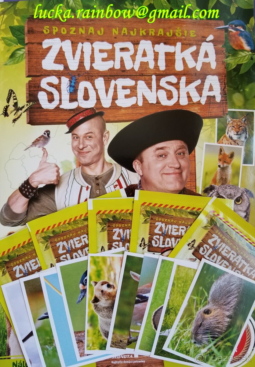 Nálepky Spoznaj najkrajšie ZVIERATKÁ SLOVENSKA