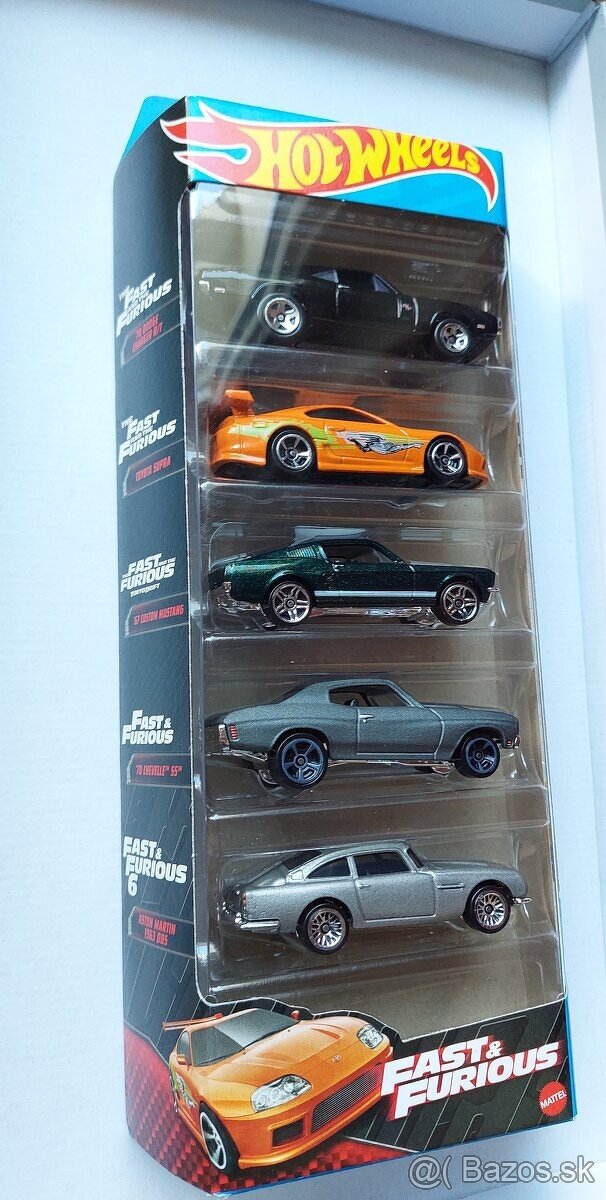 FaF Hotwheels 5 Pack Charger , Supra , Mustang , Chevelle