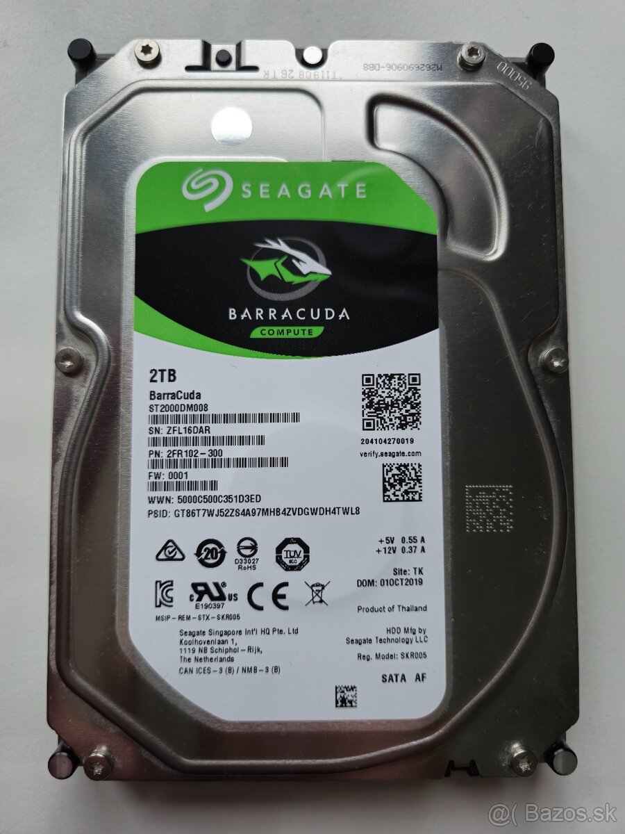 Predám 2x 2TB HDD Seagate Barracuda