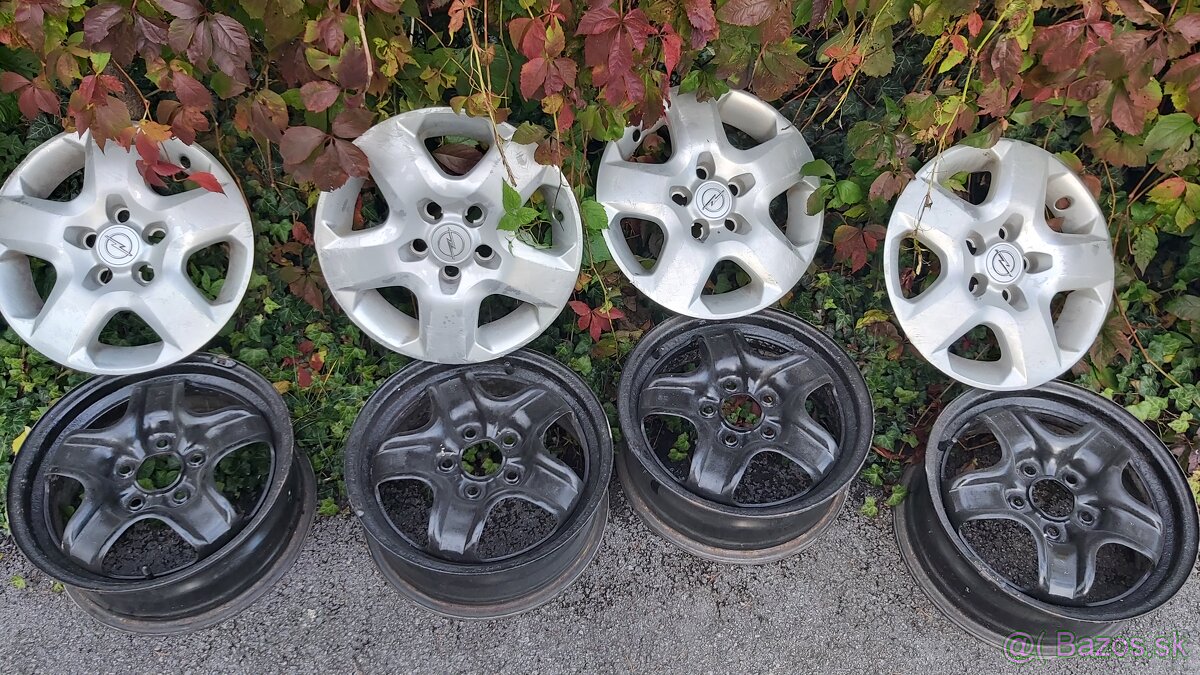 5x110 R15 et35 plechové disky opel+puklice