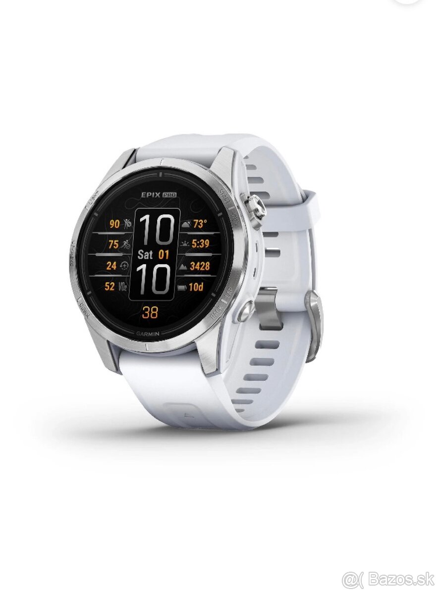 Garmin Epix Pro 42mm Silver / Whitestone Band