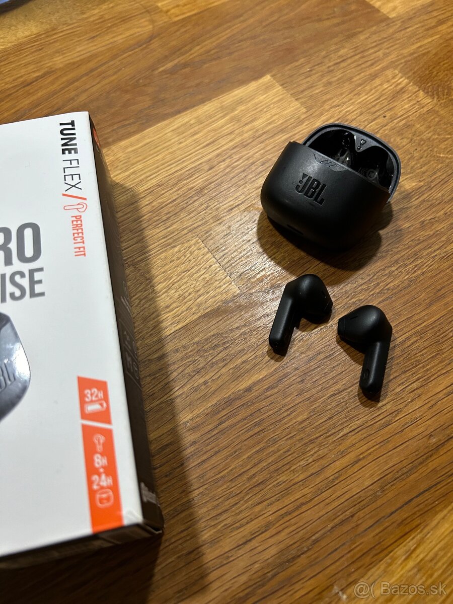 JBL Zero Noise Tune Flex čierne slúchadla/nepouzivane