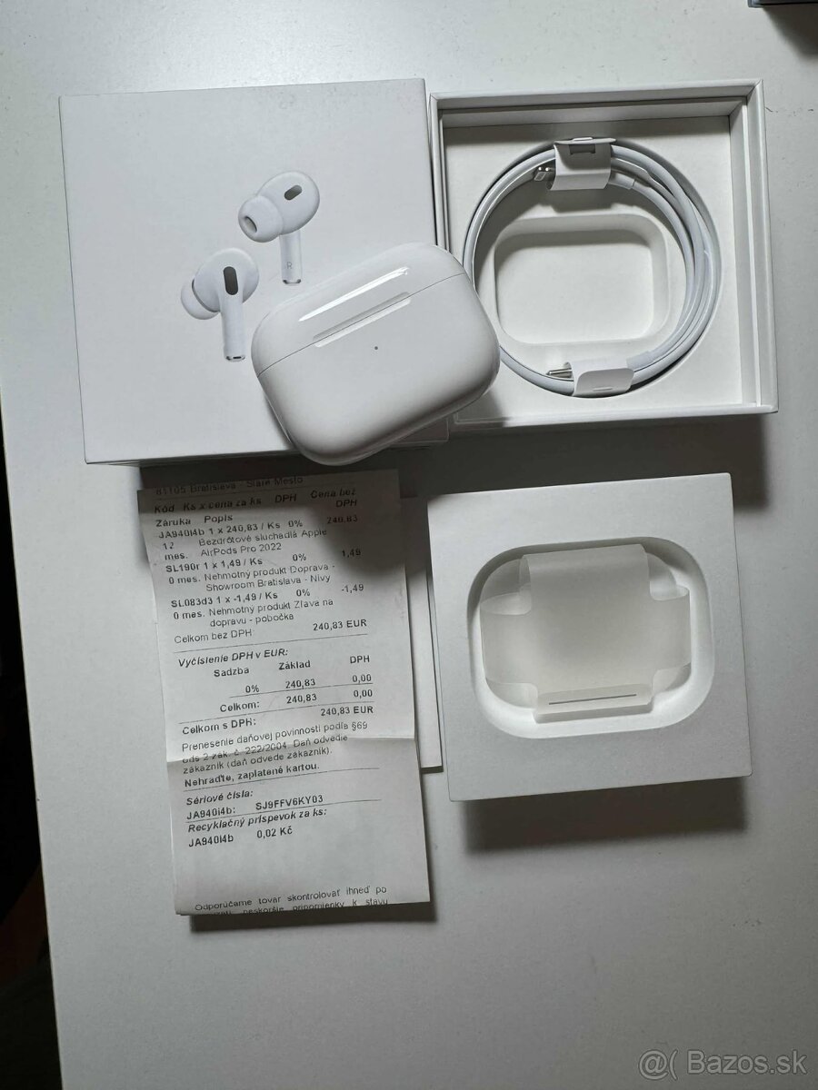 Predam Apple AirPods Pro 2nd 2022 s dokladom original