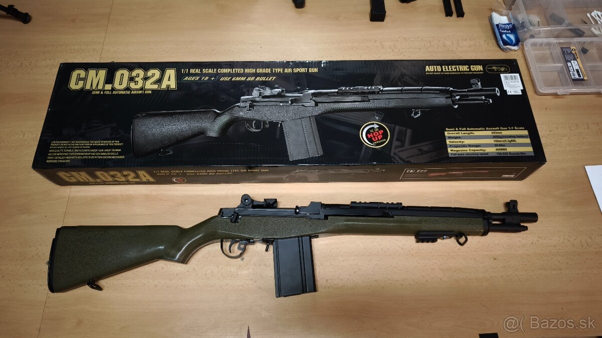 AIRSOFT M14 Socom RIS - olivová, CYMA, CM.03